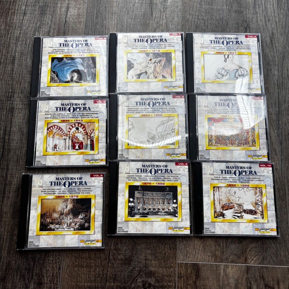Masters of the Opera CD Lot Vol 2-10 Classical Music Collection AS-IS